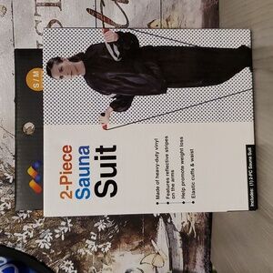 NIB Woman 2-Piece Sauna Suit S/M Black(W81)